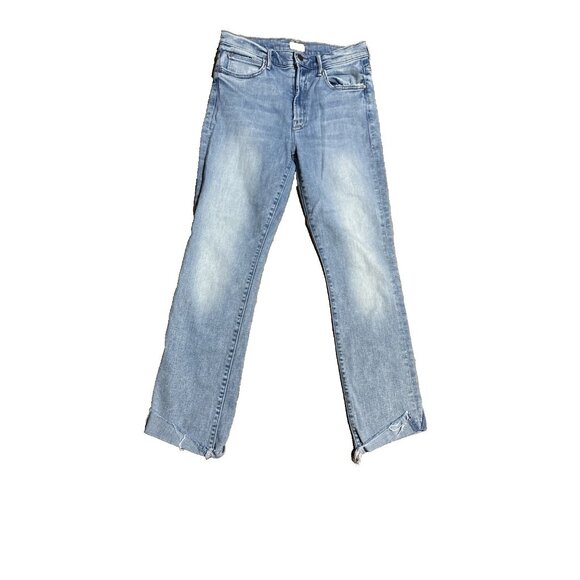 MOTHER Classic Blue Straight Leg Jeans - Picture 1 of 12
